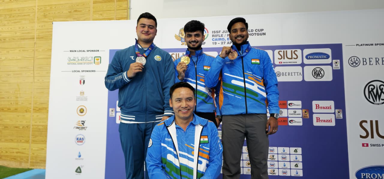 Shiva Narwal and Chirag Sharma win gold and bronze 10m Air Pistol, Panaah wins silver in 10m Air Rifle